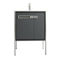 thumbnail image 3 of Fine Fixtures  Oakville Bathroom Vanity  with White Ceramic Sink Onix Grey - Chrome Hardware 24 Inch, 3 of 8