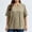 #137-Khaki, variant on Womens Tops Short Sleeve Crew Neck Front Open Shoulder Flowy Blouse for Summer Casual Gift