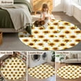 thumbnail image 6 of Round Rugs 4 Ft, Sunflowers Fall Non Slip Area Rugs for Kitchen Bedroom Entryway, Thanksgiving Botanical Floral Watercolor Washable Carpet Runner Rug Floor Mats for Bedroom Home Decor, 6 of 9