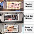 thumbnail image 4 of LED Mirrors for Car, Mirror for Makeup, USB Charging, Non-Polarized Dimmer, Three Light Modes, LED Mirrors for Car Sun Visor, White, 4 of 5