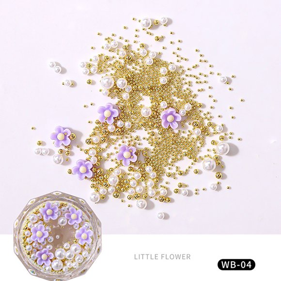 Fiudx Decoración de Uñas, Gemas Adhesivas Versaglow, Perlas de Larga Duración, Elegantes Flores Rojas, Uñas Hechas a Mano En Casa, para Amantes de La Moda, Incluye 6 Estilos Únicos.