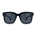 thumbnail image 5 of Womens Polarized Inset Lens Oversized Horn Rim Compact Fit Over Sunglasses Matte Black - Black, 5 of 8