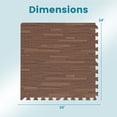 thumbnail image 3 of Gymax 100 Sq. Ft. Wood Grain Puzzle Mats 25-Pack EVA Foam Interlocking Floor Tiles Brown, 3 of 10