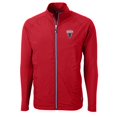 thumbnail image 2 of Men's Cutter & Buck Red Howard Bison Big & Tall Adapt Eco Knit Hybrid Recycled Full-Zip Jacket, 2 of 3