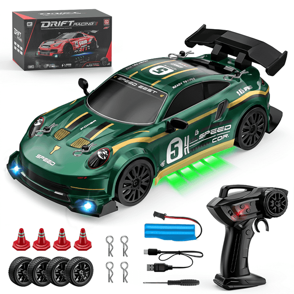 UUGEE RC Drift Car, 1:24 4WD Remote Control Cars Vehicle with LED Light, 2.4GHz 20KM/H High Speed RC Cars for Adults Boys Girls