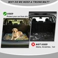 thumbnail image 4 of FOR U DESIGNS Butterfly Daisy Lavender Print Trunk Cargo Liner Fits Most Car Models Non-Slip All Weather Universal Durable Rear Trunk Mat for SUVs Vans, 4 of 7