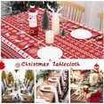 thumbnail image 3 of Christmas Tablecloth, Xmas Tree and Deer Design Square Table Cloth Waterproof Holiday Decorative Boho Table Cover for Outdoor, Indoor Party Kitchen Dining Room, 52 x 52 Inch, Red, 3 of 6