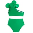 thumbnail image 4 of Girls Swimsuit Plain Color Girls Swimsuit with Shorts Two Piece Bikini Sets Tween Bikini for Teen Girls 8-10 Years, 4 of 5