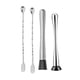 thumbnail image 3 of Inteprter 4 cucharas mezcladoras de acero inoxidable para vino, para hacer bebidas, agitar S Barra de herramientas, 3 of 6