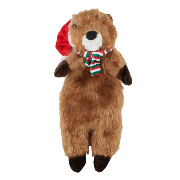 Holiday Time Beaver Plush Dog Toy