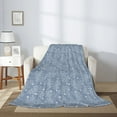 thumbnail image 3 of ZNDUO Abstract Flower Art Pattern Pattern Thickening Blanket, Fluffy Soft Cozy Flannel Throw Blankets, 50"x40" Inches, 3 of 8