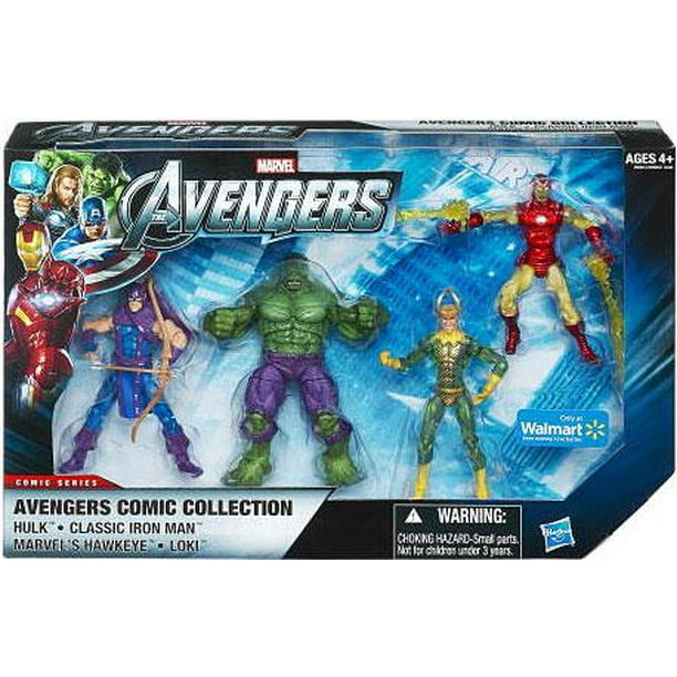 Marvel Avengers Comic Collection Movie Hero Action Figure, 4 Pack