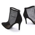 thumbnail image 3 of Pennysue Women's Sexy Mesh Heeled Boots Pointed Toe Stiletto Heels Sandals Dressy Ankle Boots for Dressy Party Black 8M, 3 of 7