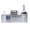 Silver 112'', variant on CTOSPOATO 112 Inch Outdoor Kitchen Island,108000 BTU Stainless Steel Gas BBQ Grill Combo with Pizza Oven,Rotisserie,Refrigerator,Wine Cooler,Granite Countertops,Silver