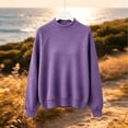 thumbnail image 5 of Mitankcoo Girls Waffle Knit Sweater Long Sleeve Raglan Pullover Top Loose Warm Casual Knitwear for Fall Winter, 5 of 5