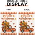 thumbnail image 5 of Hello Fall Truck Buffalo Check Plaid Small Garden Flag Thanksgiving Day Fall Vertical Double Sided Holiday Farmhouse Seasonal Yard Outdoor Decor House Flag 12.5 x 18 Inch, 5 of 6
