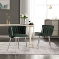 thumbnail image 2 of Atumon 2 Piece Dining Chairs, Accent Chairs with Metal Legs, Upholstered Dining Chairs Set of 2, Modern Dining Chairs for Dining Room Living Room Bedroom, 21.26"L x 20.47"W x 28.74"H, Emerald Green, 2 of 10