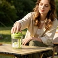 thumbnail image 4 of Ice Cube Bottle, Touch-Free 2 in 1 Ice Cube Water Bottle with Straw, Easy Press to Release Ice Tray for Home, Outdoor Picnics, Office Use Cocktail, Coffee, 4 of 6