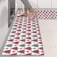 thumbnail image 2 of Kitchen Rugs Sets Of 2,Red and Gray Christmas Tree Pattern Anti Fatigue Kitchen Mat Rugs Non Slip Washable,Decorative Kitchen Floor Mats for Kitchen,Sink,Laundry,17"X47", 2 of 5