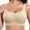 Beige, variant on Womens Plus Size Seamless Wireless Minimizer Bras Push up Padded Workout Bras Full Coverage Large Bust Bra Square Neck T Shirt Bralettes White XXL