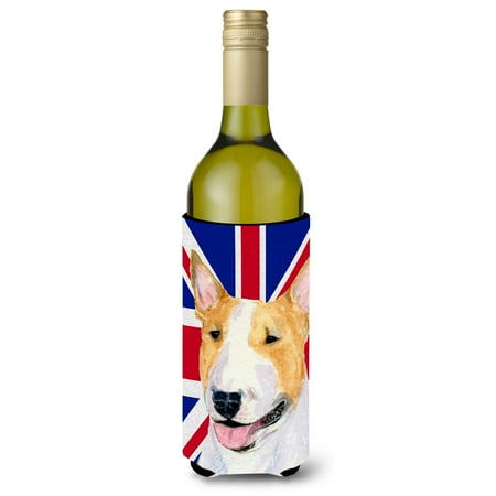 

Carolines Treasures SS4938LITERK Bull Terrier with English Union Jack British Flag Wine Bottle Hugger Wine Bottle