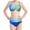 Blue, variant on SnZhen Swim Suits for Women 2024 Family Swimsuits Matching Set Print Hollow Out Backless Swimwear