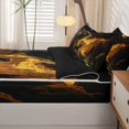 thumbnail image 5 of Homewish Rustic French Bulldog Zipper Twin Comforter Sets with Fitted Sheet and 2 Pillowcases,Retro Animal Zipper Bedding Set,Golden,Black Reversible,4pcs, 5 of 8