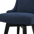 thumbnail image 6 of CHITA 26 in Swivel Upholstered Fabric Barstool Set of 2 for Kitchen Island, Full Back&Wood Legs, Midnight Blue, 6 of 8