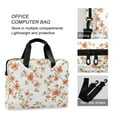 thumbnail image 4 of FORMRS 16" Laptop Bag Carrying Sleeve Case with Handle Travel Shoulder Briefcase, Orange Floral Blooms, 4 of 8