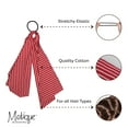 thumbnail image 4 of Motique Accessories Long Tail Ponytail Holders - Hair Tie with Red Striped Cotton Tails, 4 of 5