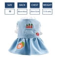 thumbnail image 2 of Small Dog Dress Cute Carrot Pocket Blue Lace Princess Puppy Dress Skirt Fall Winter Thick Holiday Pet Clothes Dresses for Small Dogs Girl Cat Outfit - M, 2 of 7