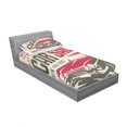 thumbnail image 3 of Retro Bedding Set with Sheet & Covers, Nostalgic Car Sale Sign New and Used Auto Advertising American Style Urban Life, Printed Bedroom Decor 2 Shams, 4 Sizes, Cream Grey Red, by Ambesonne, 3 of 3