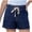 Black, variant on Denim Shorts for Women Plus Size Fashion Casual Elastic High Waist Drawstring Jean Shorts Summer Comfy Short Pants with Pockets