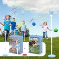 thumbnail image 6 of Bubble Machine Stand - Tall 46" Standing Bubble Maker with Colorful Lights, Battery Operated Automatic Blower for Parties and Celebrations Simple Red, 6 of 11