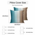 thumbnail image 2 of Teal Brown Ombre Outdoor Pillow Covers 16x16 Inch Throw Pillow Covers Set of 2 Waterproof Decorative Pillow Cases Vintage Country Wooden Cushion Covers for Patio Furniture Garden Couch Sofa, 2 of 8