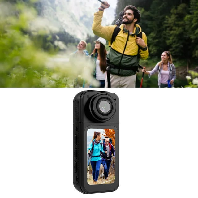 Cámara De Acción Portátil De Tamaño Portátil De Tamaño Del Pulgar Cámara Mini Body Worled 2.7K Ultra HD 180 Lente Ajustable Con Control De Aplicaciones WiFi Para Deportes