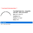 thumbnail image 2 of Front Right Brake Hose - Compatible with 2007 - 2009 RX350 2008, 2 of 2