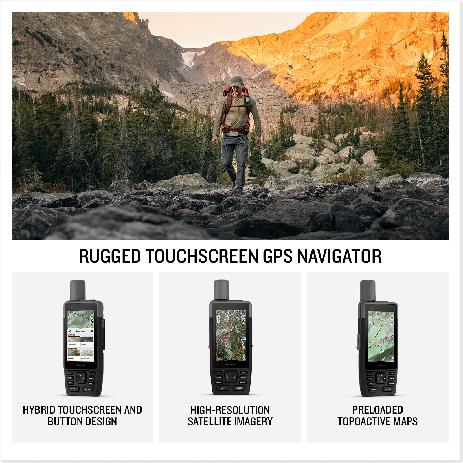 Garmin GPSMAP H1 Premium GPS Handheld Navigator Bundle with PlayBetter Portable Charger & GPS Tether Lanyard
