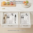 thumbnail image 5 of Lonian Silverware Drawer Organizer, Adjustable Drawer Organizer for Kitchen Utensils,  Plastic Cutlery Tray, Clear, 5 of 6