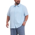 thumbnail image 4 of INSPIRE CHIC Men's Big & Tall Back to School Summer Button Down Short Sleeve Solid Color Vacation Beach Shirts 3XL Light Blue, 4 of 5