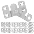 thumbnail image 3 of 32pcs Small Big Interlocking Flush Mount Brackets Picture Hanging Hooks Stainless Steel Flush Mount Brackets with 100 Screws for Mirror, 3 of 9