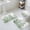 Green, variant on Wildflower Leaf Bath Mat 3 Piece Bathroom Rug Set, Green Floral Botanical White Watercolor Non Slip Bath Rug Contour Mat and Toilet Lid Cover, Absorbent Shower Mats Soft Bath Rugs and Mats Sets