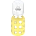 thumbnail image 3 of Lifefactory Glass Baby Bottle with Stage 1 Nipple and Protective Silicone Sleeve Banana 4 Oz, 3 of 3