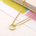 thumbnail image 3 of Necklaces Women's Stainless Steel Round Circle Silver/Gold/Rose Gold Beads Chain, 3 of 4