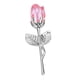 thumbnail image 1 of Adorno de rosa de cristal para el Día de la Madre, regalo de aniversario para esposa, mamá y hermana. Plata Rosa, 1 of 9