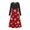 Red B, variant on THDHVS Dresses for Girls,Girls Christmas Print Long Sleeve Dress Round Neck Pockets Casual Maxi,Girls Long Sleeve Dress 4-5 Years