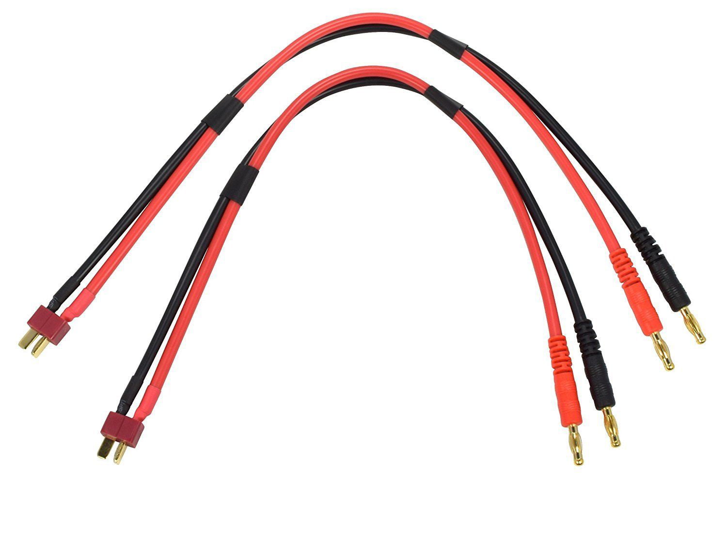 Deans Ultra Charge Cable Deans Male 4mm Banana Plug Lipo Nylon T-Connector Cable 