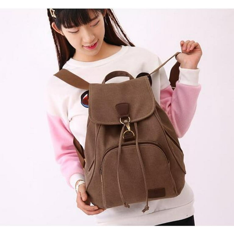 Fashion Backpacks for Teenage Woman Canvas Backpacks Vintage Bag Retro College Student School Bag Walmart