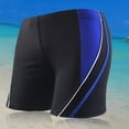 thumbnail image 3 of zeranth Patchwork Color Inner Drawstring Swimming Trucks with Lining Mid-rise Fine Sewing Men Adult Hot Spring Swim Shorts Beachwear, 3 of 7
