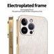 thumbnail image 3 of KADEM For iPhone 14 Pro Max Case Electroplating Silk Texture PU + TPU Phone Back Cover - Green, 3 of 5